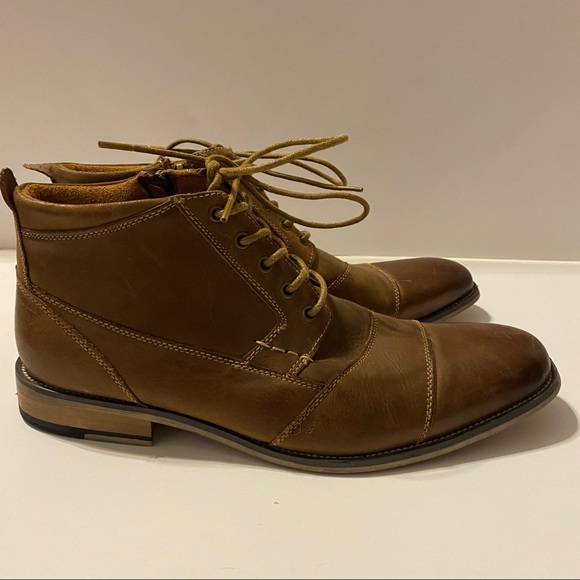 Steve Madden Other - Steve Madden Jabbar Lace Up Brown Leather Boots Size: 9.5